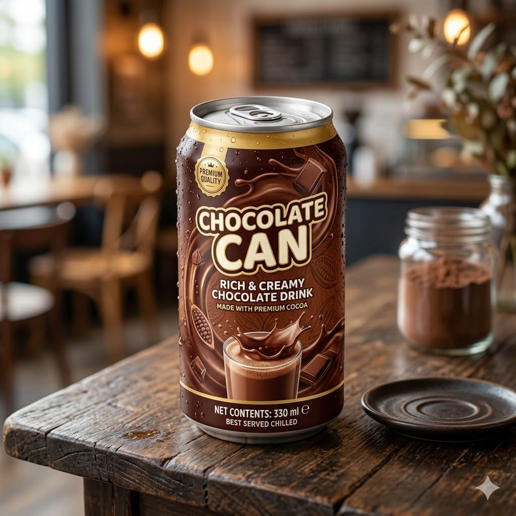 Chocolate Can 330 ml dari Thirty Three Brew dengan tampilan clean dan modern